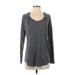 Active by Old Navy Active T-Shirt: Gray Color Block Activewear - Women's Size Small