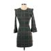 J.O.A. Just One Answer Casual Dress: Gray Plaid Dresses - Women's Size X-Small