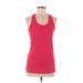 Nike Active Tank Top: Red Solid Activewear - Women's Size Medium