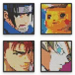 JISU-Figurines d'anime Super ForeStar pour enfants jeux vidéo blocs de briques Pixel Art jouet