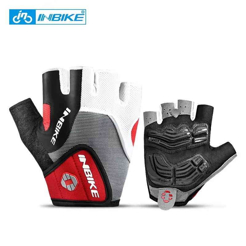 INBIKE demi doigt gants de cyclisme GEL rembourré hommes femmes antichoc été vtt gants de vélo sport salle de sport Fitness gant Accessoreis
