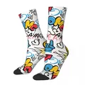 Chaussettes drôles pour hommes Street Wall Graffiti Vintage Graffiti Art Pattern Harajuku Novelty