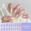 Aurora-Autocollants pour ongles en gel UV semi-durci couverture complète bandes d'ongles en gel