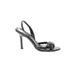 BCBGMAXAZRIA Heels: Slingback Stilleto Cocktail Party Black Print Shoes - Women's Size 8 - Open Toe