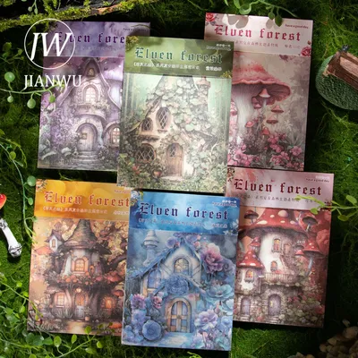 JIANWU-Matériel de collage de plantes vintage série Elven Forest papier de décoration journal