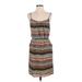 Nell Couture Casual Dress - Mini Scoop Neck Sleeveless: Brown Dresses - Women's Size 4