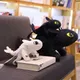 Peluche en forme de dragon pour enfant jouet kawaii blanc noir dinosaure animal cadeau