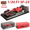 Bburago-Modèle de voiture en alliage de course F1 Scuderia Ferrari Team SF23 2023 #16 Charles