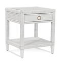 Birch Lane™ Jandre 1 - Drawer Wicker/Rattan Nightstand Wood/Glass in White/Yellow | Wayfair 22E8F1A4A9EA46748AC034B76D9952AF