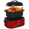 Sunvivi Electric Roaster Oven w/ Removable Pan & Rack Stainless Steel/Aluminum in Red | 18 Qt | Wayfair ZER001RD-11-WF