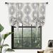 Bungalow Rose Ivalee Tie up Adjustable Balloon Damask out Thermal Outdoor Rod Pocket Single Curtain Panel Polyester in Black | 63 H in | Wayfair