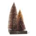 The Holiday Aisle® Glitter Led Trees on Square Base Tabletop Tree, Wood in Black/Brown | 11 H x 6 W x 6 D in | Wayfair