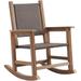 George Oliver Howlend Outdoor Rocking Chair Plastic in Brown | 37 H x 25.79 W x 33.07 D in | Wayfair 1F150CDDE75E43D4842C5E1EF0356688