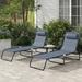 Arlmont & Co. Orrhaen 77.5" Long Reclining Single Chaise w/ Cushions Metal in Black | 22.75 W x 77.5 D in | Outdoor Furniture | Wayfair