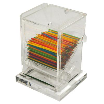 Winco ACTD-3 Toothpick Dispenser - 3"L x 2 1/2"W x 4"H, Acrylic, Clear