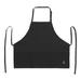 Winco BA-2724K Mid Length Bib Apron w/ Adjustable Neck Strap - 24"L x 27-1/2"W, Poly Cotton, Black, 3 Waist Pockets