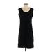 Simply Vera Vera Wang Cocktail Dress - Mini Scoop Neck Sleeveless: Black Print Dresses - Women's Size Small