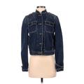 Lauren Jeans Co. Denim Jacket: Short Blue Print Jackets & Outerwear - Women's Size Small