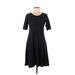 Ganni Casual Dress - A-Line Scoop Neck Short sleeves: Gray Print Dresses - Women's Size Medium