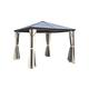 Portable Gazebo Canopy With Aluminum Frame In 3M X 3M Spacious Size - Brown | Wowcher