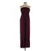 Pixi + Ivy Casual Dress - Maxi: Burgundy Dresses - Women's Size Large