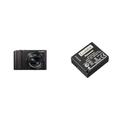 Panasonic DC-TZ202DEGK Travelzoom Kamera (1-Zoll Sensor, 15x Opt. Zoom, Leica Objektiv, Sucher, 4K, schwarz) & Akku DMW-BLG10 für Lumix DMC-GX7