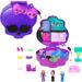 Polly Pocket Monster High Compact with 3 Micro Dolls & 10 Accessories Opens to High School