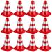 12pcs Tiny Traffic Cones Signs Mini Traffic Cones Models Plastic Toys Traffic Cones