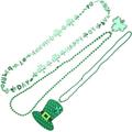 12pcs Bead Necklace Set St. Patricks Day Shamrock Bead Necklaces Party Favors