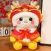 Jacenvly New Year Dragon Stuffed Animal Mascot Dragon Plush Toy for Spring Festival 2024 Chinese New Year Soft Plush Dragon Mascot Doll for Lunar New Year Souvenir Gift(13in)