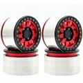 Nebublu Wheel Rim Red Wheel Beadlock 53 * 68mm 1/6 Remote Car Aluminum Alloy Red Beadlock Rims Hub 68mm SCX6 JLU 86 * 53 4pcs 2.9inch 86 * 53 * Rims Hub 4pcs ERYUE SCX6 JLU 4WD Alloy Red Wheel HUIOP