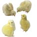 4pcs Realistic Plush Little Chick Figurine Lifelike Furry Chicken Figurine Simulated Chicken Sound Photography Props Chicken Decor