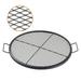 VEVOR X-Marks 30in & 36in Fire Pit Grill Grate Round Heavy Duty Steel Campfire BBQ Grid Handle & Support Wire Blue - Steel