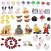 TCJJ 61 Pieces Fairy Garden Accessories Miniature Fairy Garden Gnomes Garden Houses and Figurines DIY Micro Landscape Ornaments for Garden Dollhouse Potted Plant Bonsai Terrarium Decor