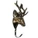 Clothing Store Hook Wall Hanging Deer Head Clothes Shelf Display Point Rack Single (gold and Copper Curved Head) Wall-mounted Outdoor Hooks for Coats Plastic Hangers Antler Decor Multipurpose