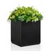 Wallowa Metallic Heavy Cube Planter Box Large Black Outdoor Planter Square Planter for Trees Tall Plants and Flowers 17â€�Lx17â€�Wx20â€�H 24Pounds