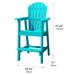 Rustic Adirondack Chairs Outdoor BarStools with Hight Back Design Teal