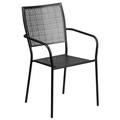 Flash Furniture Steel 5-piece 35.5-inch Square Indoor-Outdoor Dining Set Black