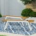 Christopher Knight Home Gaylor Acacia Wood and Iron Outdoor Dining Bench by Teak + White
