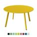 Grand Patio Round Steel Patio Coffee Table Weather Resistant Outdoor Large Side Table Yellow