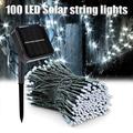 Solar String Lights Outdoorï¼Œ1 Pack 39FT 100 LED Waterproof Solar Christmas Lights with 8 Lighting Modes for Tree Yard Garden Party Xmas Decorations (Blue)