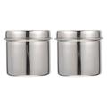 2 Pcs Stainless Steel Ointment Jar Metal Jars Disinfection Gauze Coffee Can Storage Container Canisters Dispenser