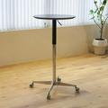 Movable Adjustable Bar Table Pub Table 360 Swivel Counter Bar Height Aluminum Star Base Movable for Stand Desk Bistro Table Dining Room Home Kitchen Table