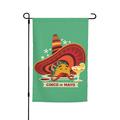 Cinco De Mayo of Taco Pattern Garden Flag Polyester Flags 12 x 18 Inches Party Wedding Festival Birthday Home Decoration Patriotic Sports Events Parades