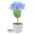 Hydrangea Flower Pot Lamp Outdoor Decor Light Tabletop Solar Artificial Flowers Stake Lights Flowerpot