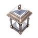 Waterproof LED Solar Garden Light Vintage Flameless Solar Candle Light Hanging Solar Lantern Outdoor Lighting Decor(Bronze)