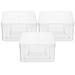 3 Pcs Cookie Boxes Storage Bins Snack Storage Containers Wedding Party Home Sweet Container Candy Storage Holder Plastic Box with Cover Food White Acrylic