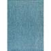 Beverly Rug Aloha Washable Solid Indoor Outdoor Area Rug Patio Deck Living Room 5x7 - Blue