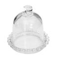 Glass Display Dome Clear Glass Cloche Bell Jar Terrarium Jar Cover Holder Cover Decorative Case for Plants Succulents Fairy Lights Photos Cake Dessert