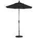 California Umbrella 6 Rd. Aluminum Patio Umbrella Crank Lift Push Button Tilt Sunbrella fabric Bronze Finish Black